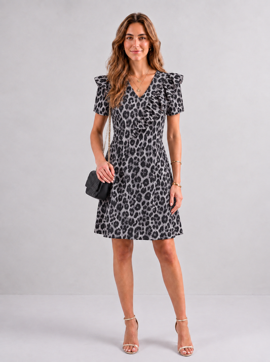 Vestido Adela - Print Tono Gris