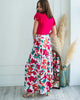 Falda Pareo - Flores Fucsia