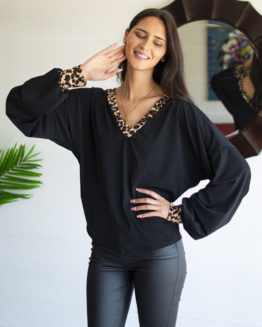 Polera Queensland - Black Print