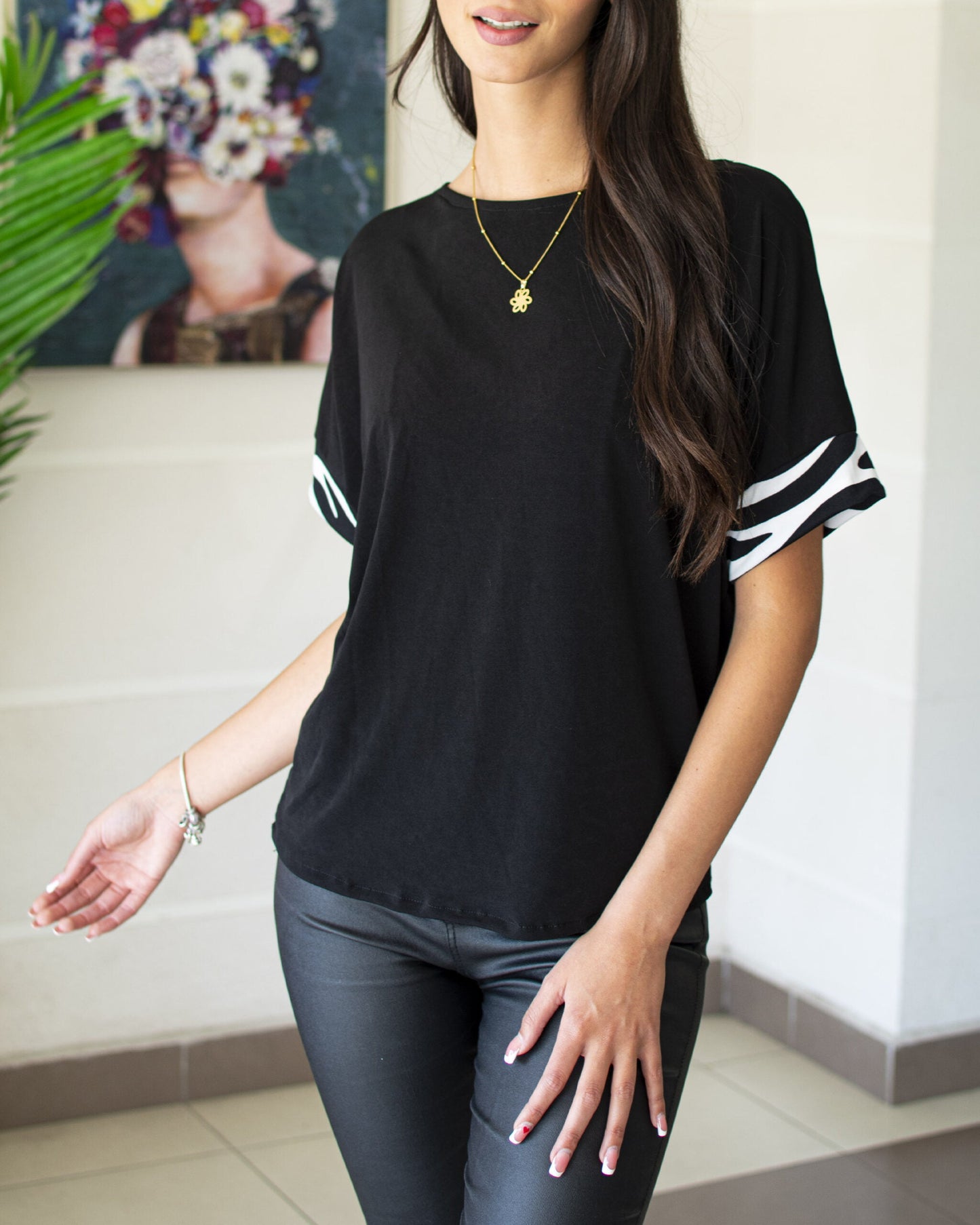 Polera Eleonora - Manga Cebra