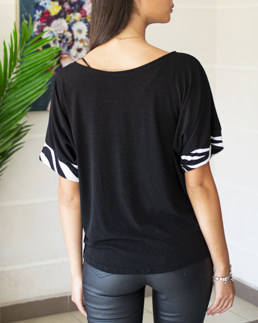 Polera Eleonora - Manga Cebra