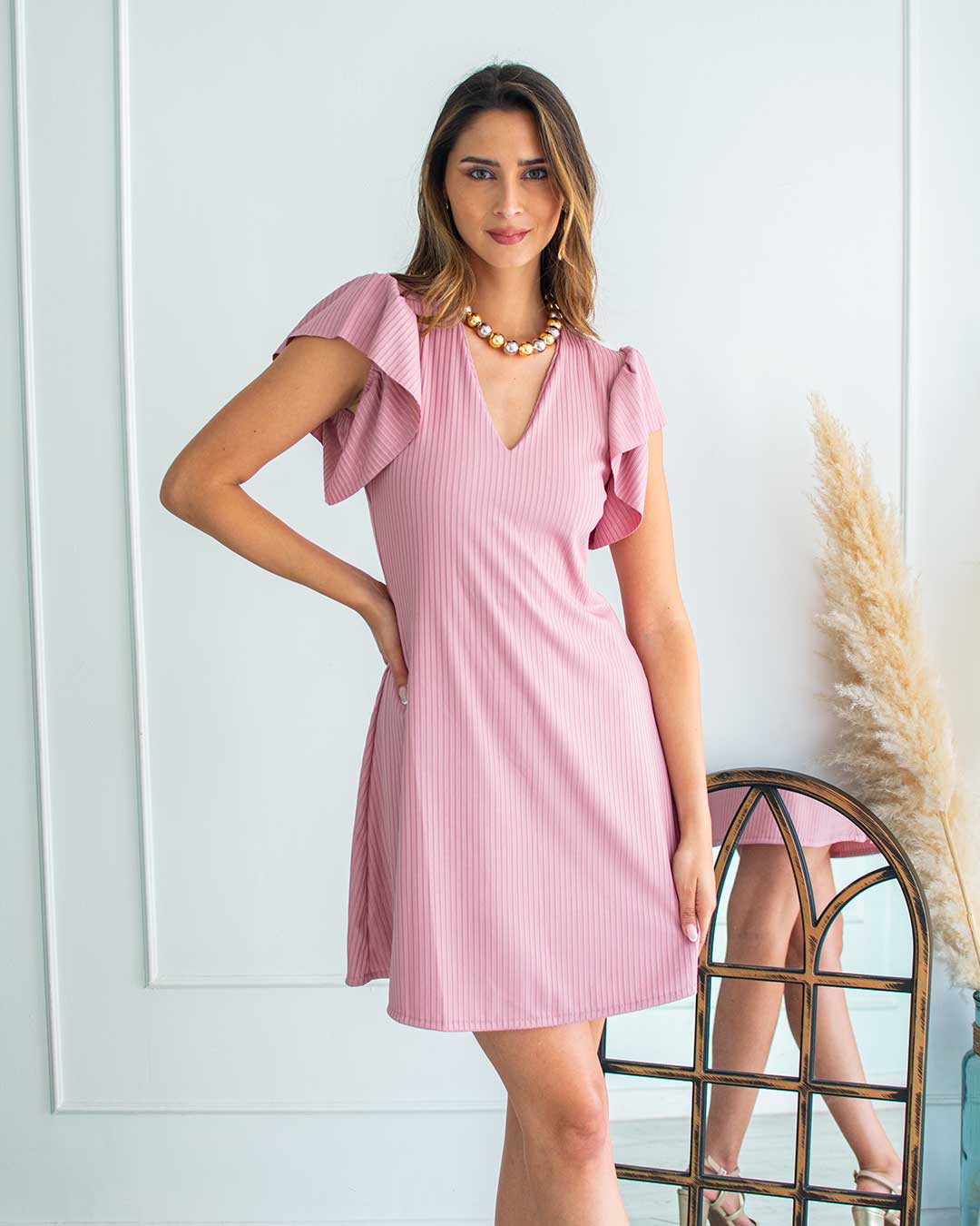 Vestido Livonia Palo Rosa