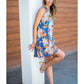 Minivestido Greta Azul De Flores