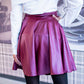 Minifalda Eco Cuero Ruby Burdeo