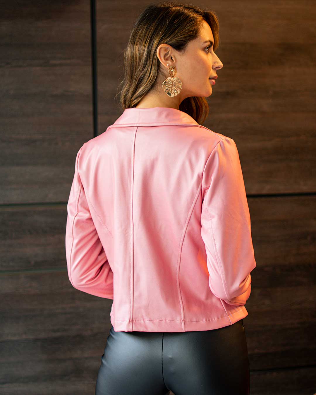 Blazer Eco Cuero Brooklin Colores Variados