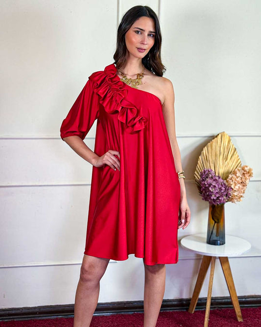 Vestido Amapola Rojo