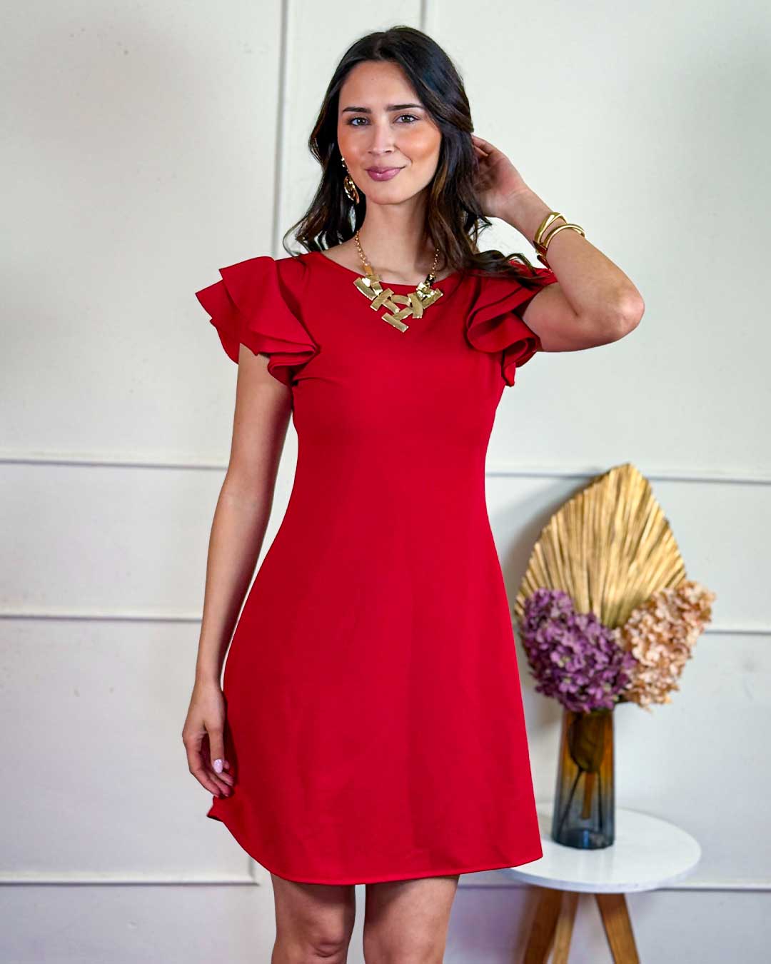 Vestido Jazmín Rojo