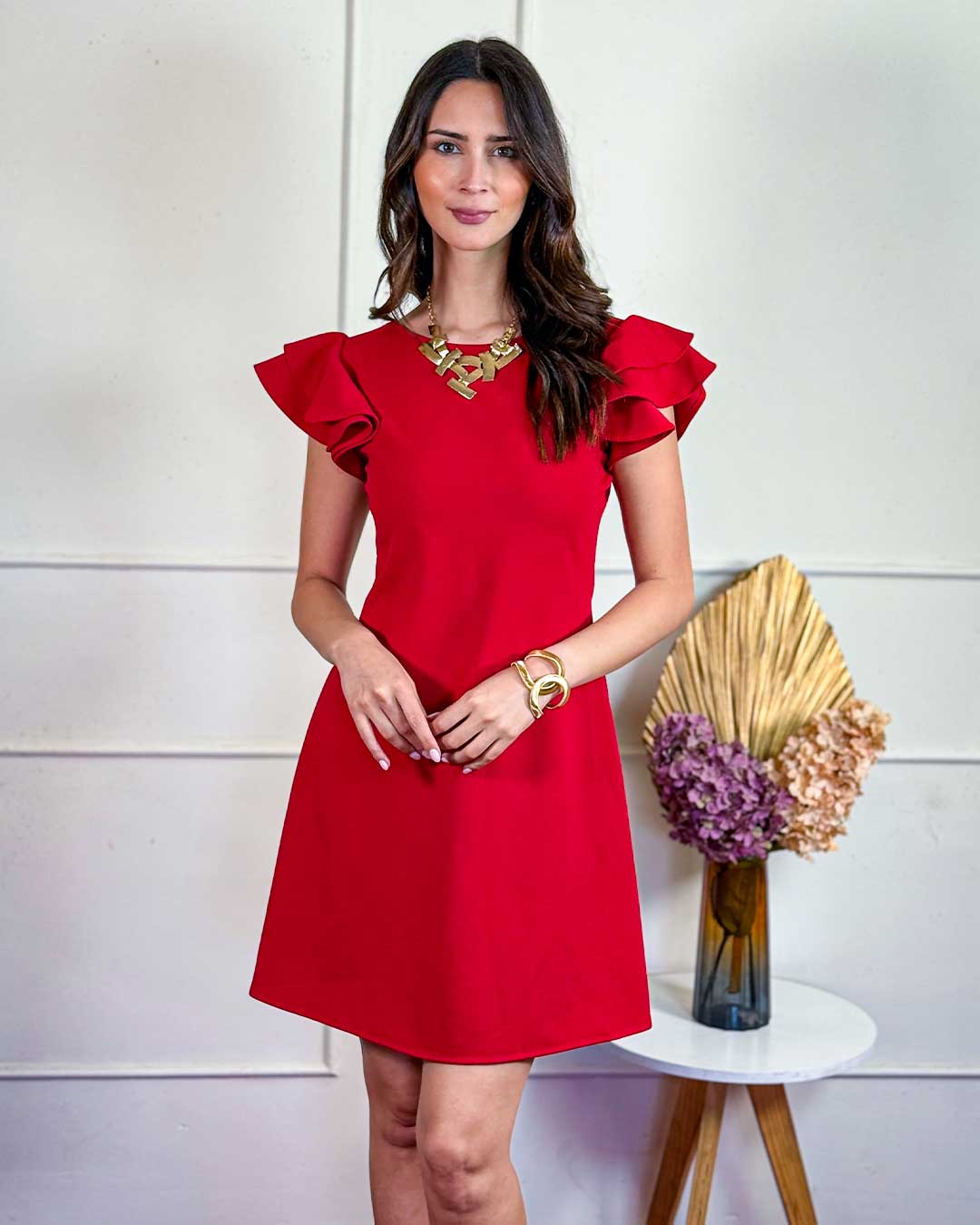 Vestido Jazmín Rojo