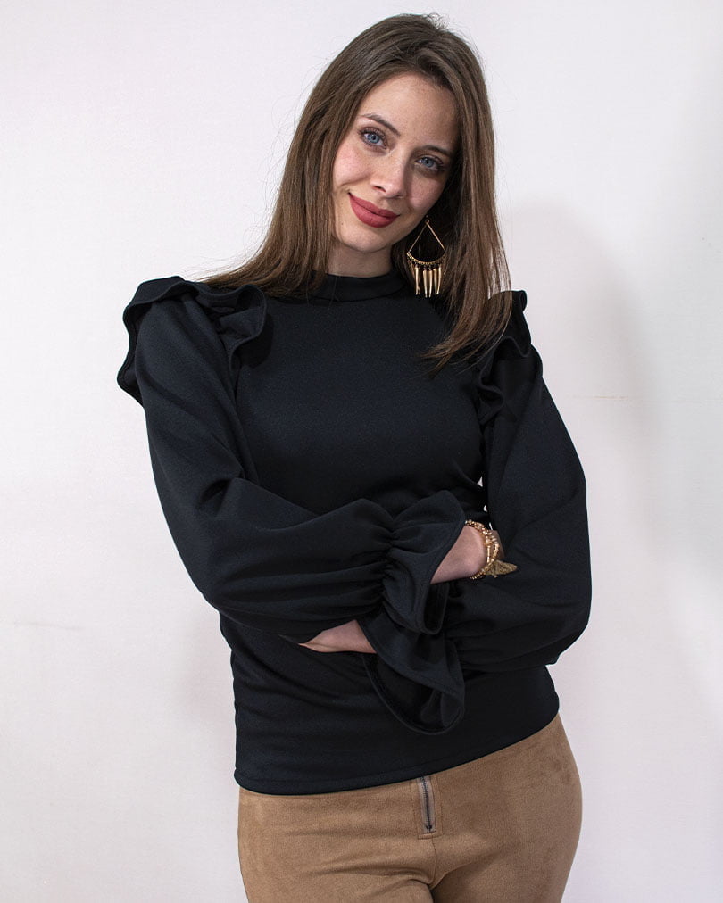 Polera Fannia - Color Negro