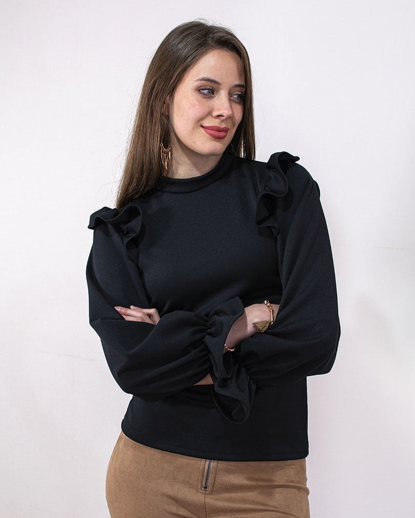 Polera Fannia - Color Negro