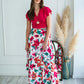Falda Pareo - Flores Fucsia