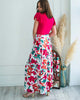 Falda Pareo - Flores Fucsia