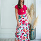 Falda Pareo - Flores Fucsia