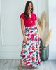 Falda Pareo - Flores Fucsia