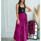 Falda Pareo - Print Fucsia
