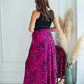 Falda Pareo - Print Fucsia