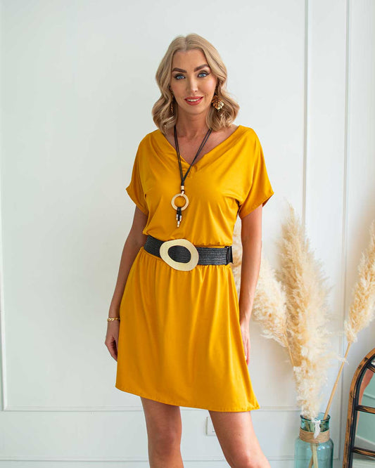 Vestido Cris Mostaza