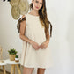 Minivestido Naomi - Beige con Lazos Print