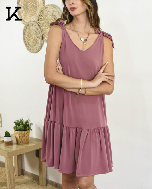 Minivestido Rafaela - Palo Rosa