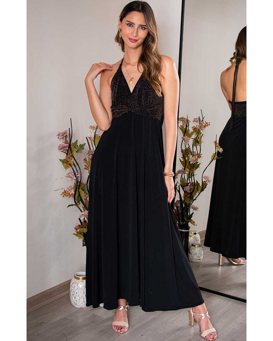 Maxivestido Alice - Brillos En Tonos Dorados