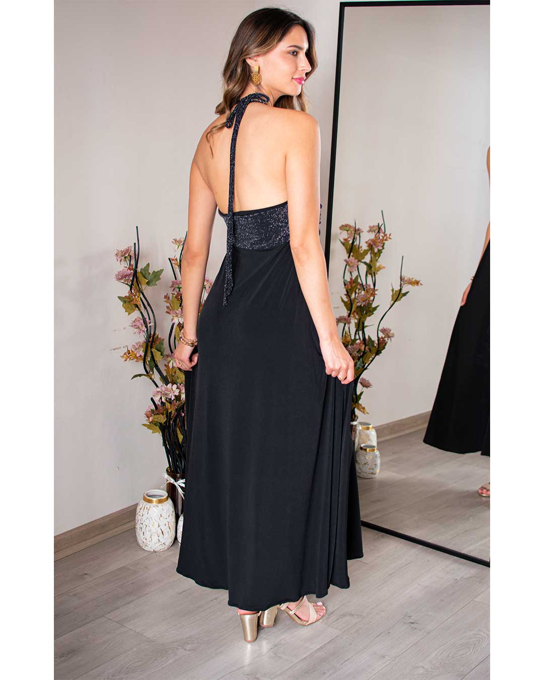 Maxivestido Alice - Brillos En Tonos Plateados