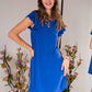 Minivestido Manga Vuelo Blue