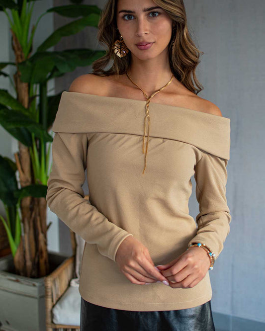 Polera Melissa Beige