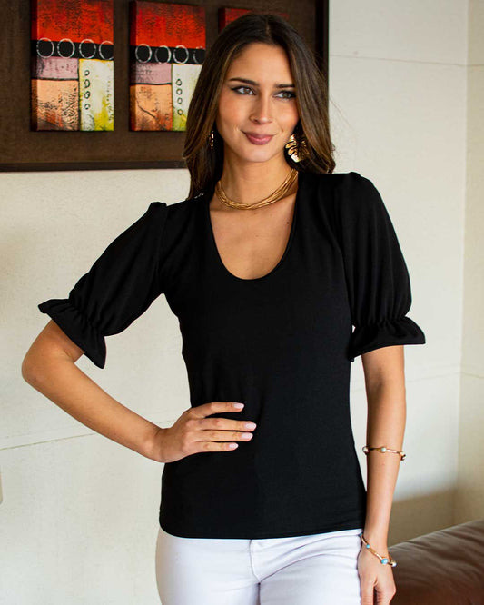 Polera Rita - Negro