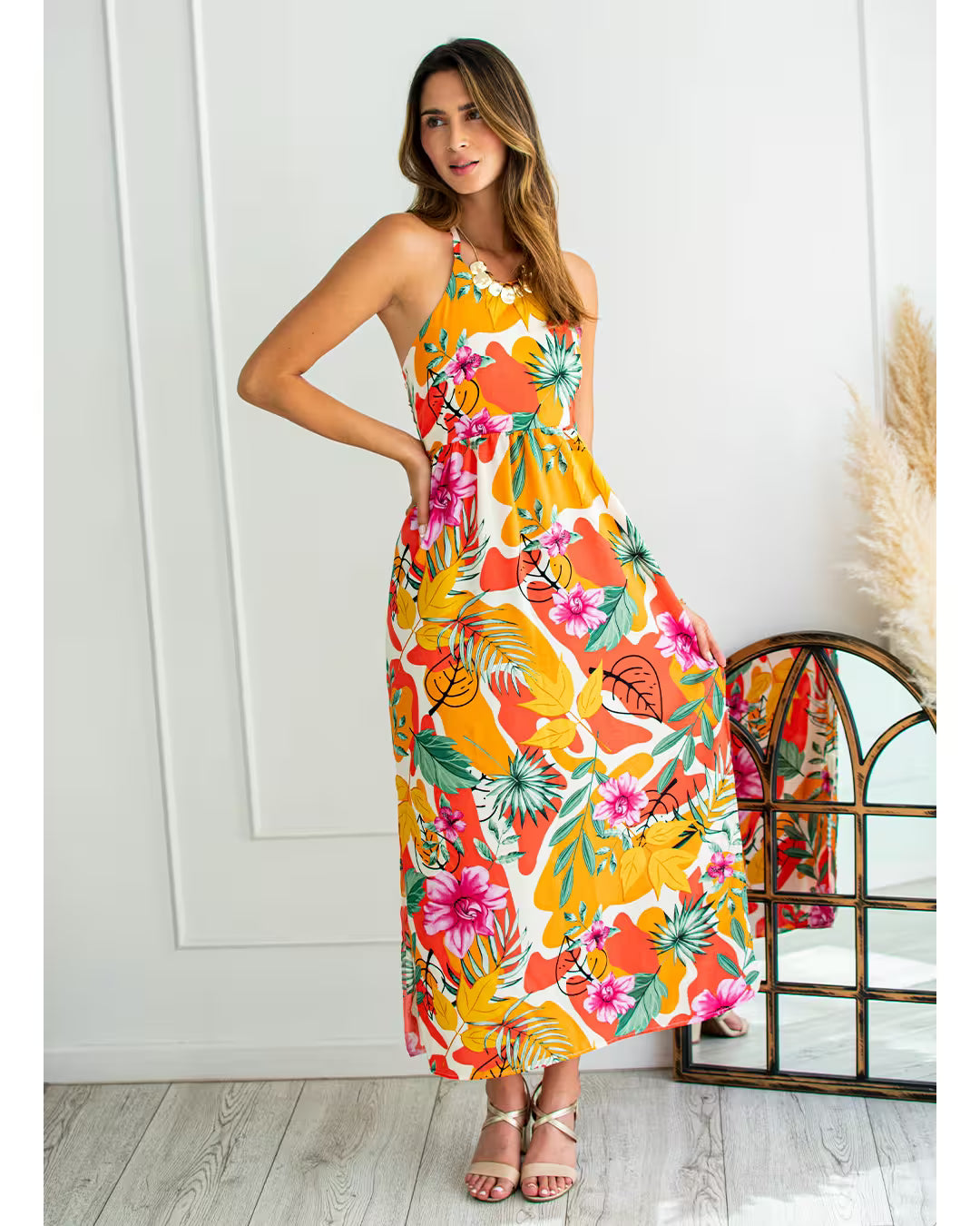 Maxivestido Quito - Tonos Naranja